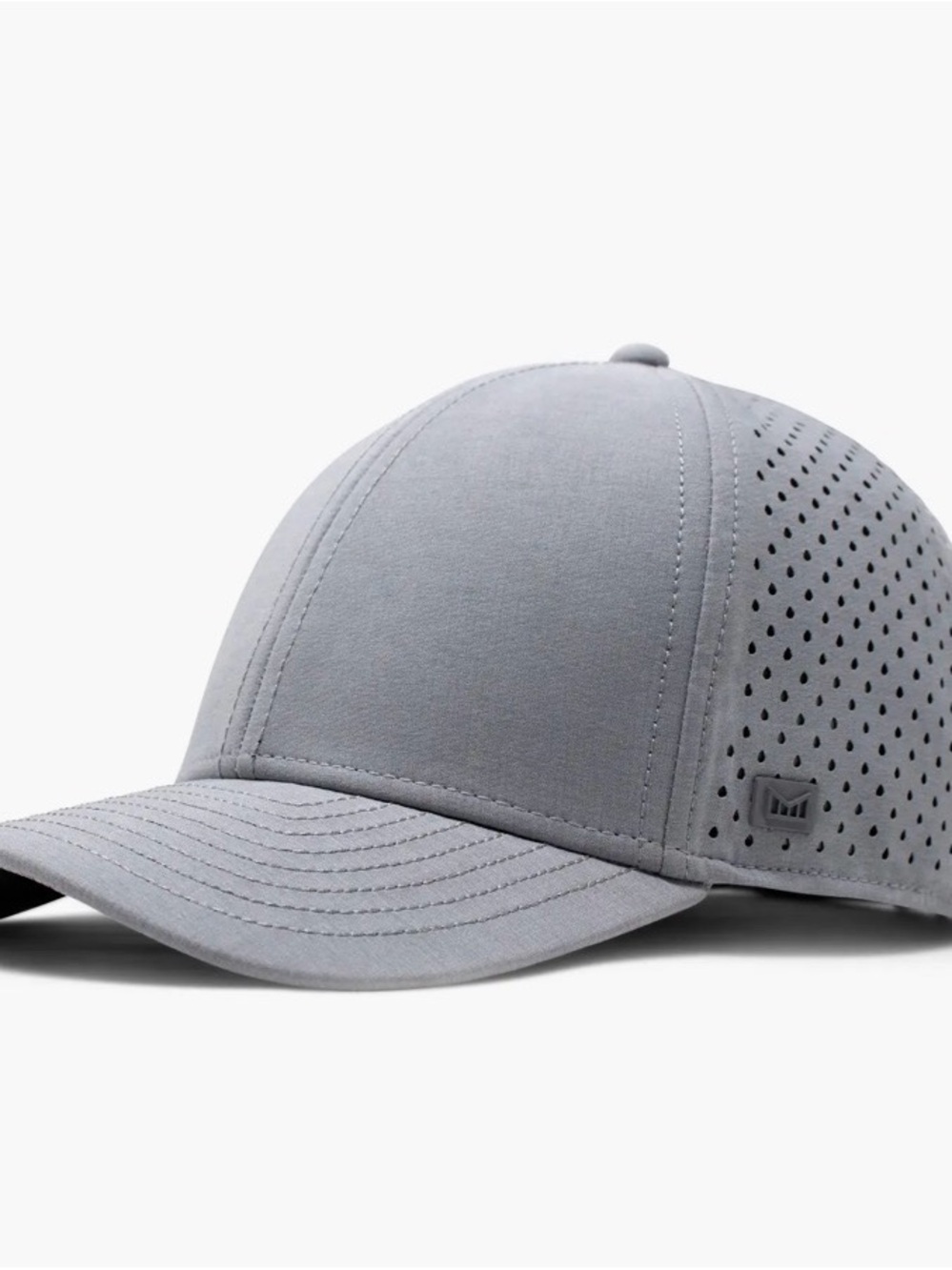 Melin A-Game Hydro Snapback Cap light Gray Heather Performance Hat 56cm NWT